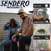 Sendero Provisions Co. Big Bend National Park Adjustable Snapback Rope Hat with Woven Patch & Topographic Map Undervisor (Sage/Lilac) - One Size